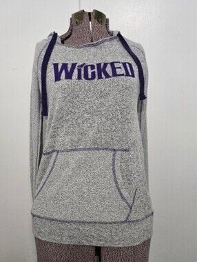 Green For Good Wear Wicked the Musical Women's Hoodie Pullover Grey Size XS
